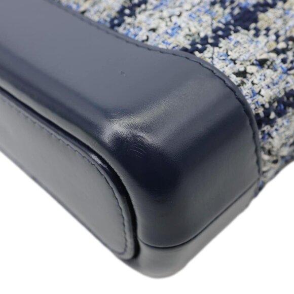 Chanel Gabrielle Small Tweed Crossbody Bag Navy Blue - Picture 9 of 13